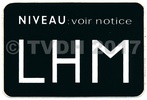 Sticker niveau voorraadvat LHM
