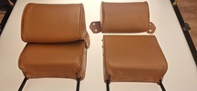 Set Hoofdsteunen Smal bruin Leder 300€ ipv 400€