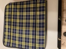 Zetelbekleding bayadere geel blauw 1 st