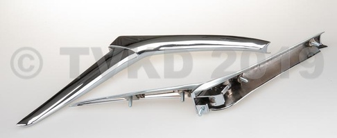 DS Onderdelen - Set nieuwe kofferscharnieren Pallas, chroom, per paar