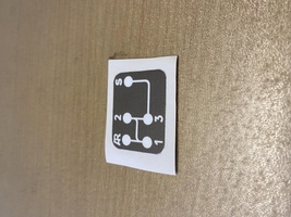 2CV onderdelen - sticker versnellingen uitvoering vorst 2cv