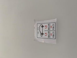 2CV onderdelen - sticker bandenspanning 2cv,Dyane,Mehari
