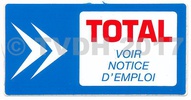 Sticker blauw motorolie