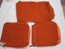 bekleding oranje spot 2 stoelen symm + achterbank met zijkanten