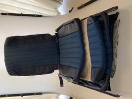 AMI 6  /  AMI 8 Onderdelen - set zetelhoezen ami 8 club blauw 2 zetels + achterbank / voorstoelen verstelbaar met draaiknop