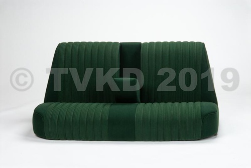 Compleet stoffen Pallas interieur, met deurpanelen, brede hoofdsteunen en middenarmsteun, klaar voor montage in de auto. Met inruil van de oude stoelen en achterbank. Groen stof