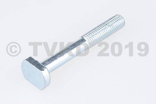 Vijs klem voorste bocht enkel, met ovalen kop