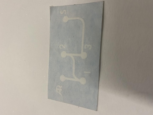 sticker versnellingen voor 1964 2cv