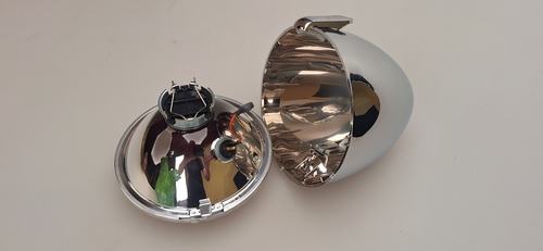 Verchroomde koplamp met H4 reflector (Valeo) 2CV HY