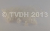 Witte nylon dopjes (100)