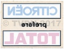 Sticker "citroën préfère total", vierkant