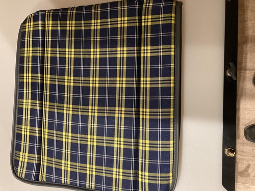 zetelbekleding bayadere geel blauw 1 st