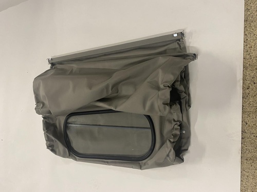 Lang dak (2cv zonder  kofferklep) grijs katoen afgeronde venster