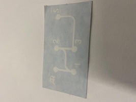 2CV onderdelen - sticker versnellingen voor 1964 2cv