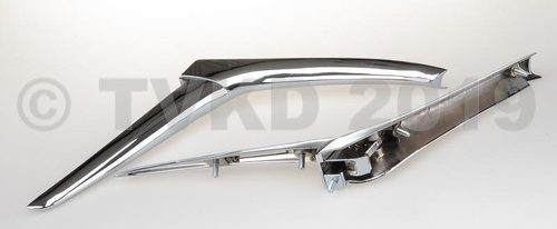 Set nieuwe kofferscharnieren Pallas, chroom, per paar