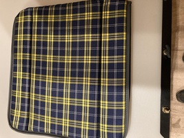 2CV onderdelen - Zetelbekleding bayadere geel blauw 1 st