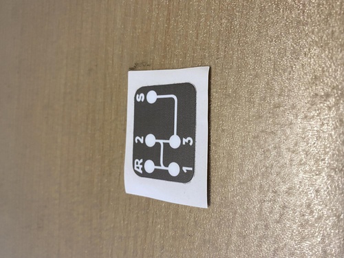 sticker versnellingen uitvoering vorst 2cv