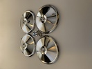 set van 4 wieldeksels plus 4 bouten en 4 moeren  2CV,Dyane,Mehari,Ami
