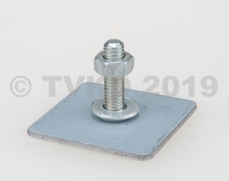 2CV onderdelen - bevestigingsplaatje rubber op bumper 2CV , Dyane